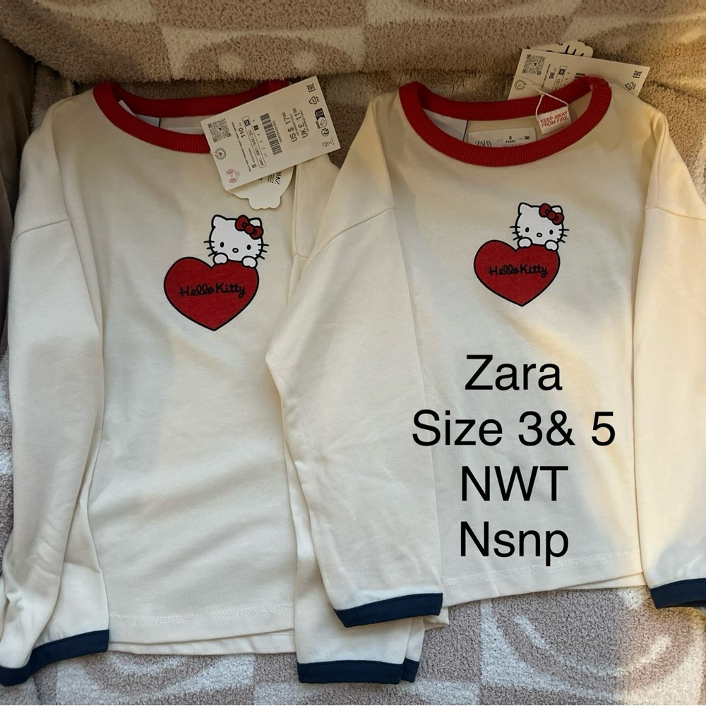 Zara Hello Kitty Cream Shirt